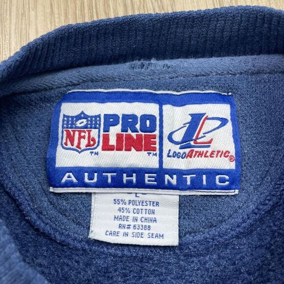 Dallas Cowboys Sweater Mens Large NFL Football Crewneck Pro Line Athletic - Picture 9 of 16